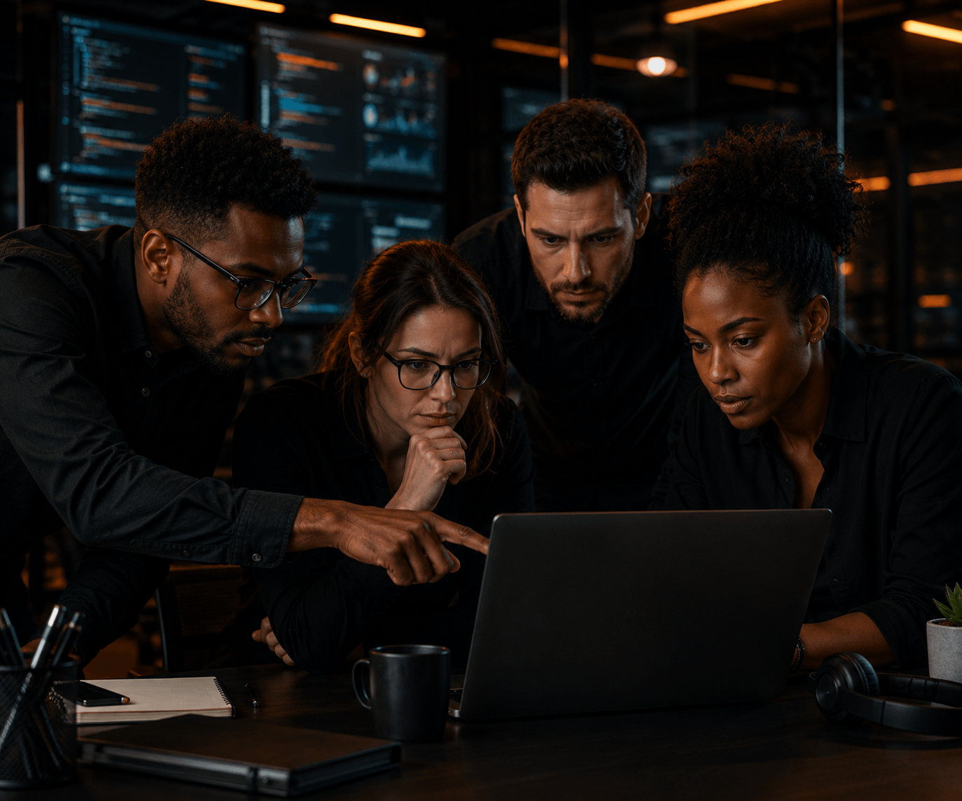 Equipe da Armel-x revisando os resultados de um projeto entregue a um cliente