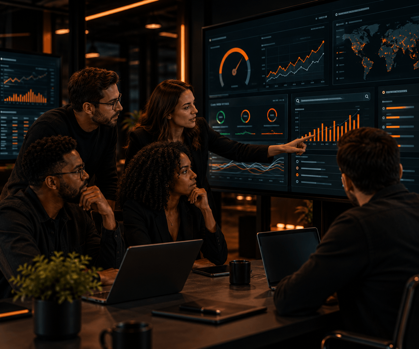 Painel de análise de SEO e performance de um website